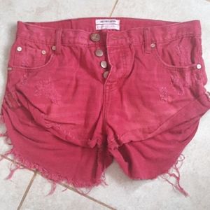 One Teaspoon red shorts